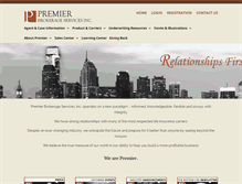 Tablet Screenshot of premierbrokerage.com